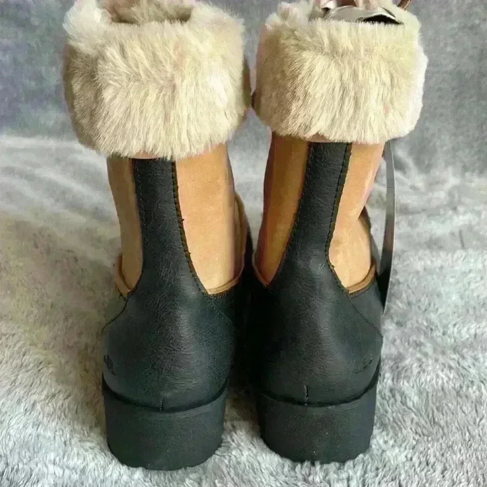 Jambu Northgate Faux Fur Trim Boot in Tan Size 6 NIB